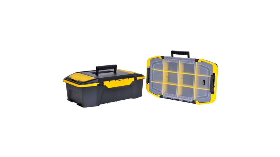 Stanley Tools Click N Connect 2-in-1 Tool Box, Black/Yellow, STST19900