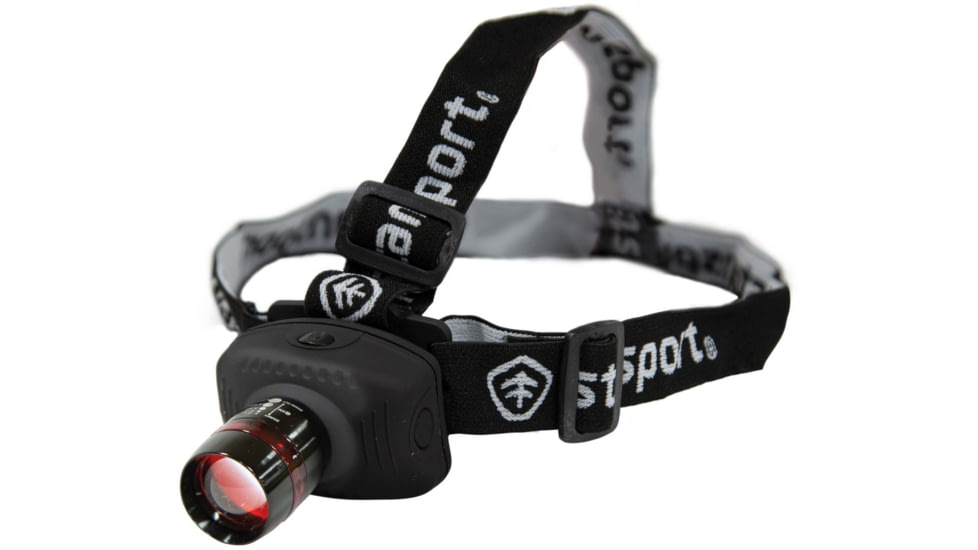 Stansport 3x AAA High Powered Cree LED Headlight, 300 lumens, Black, 3L x 2.25W x 2.5H, 161-300
