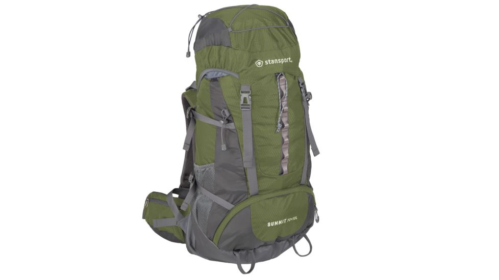 Stansport Adjustable Suspension Frame Pack 70+10 L, w/Hideaway Rain Cover, Olive 1017-100-10
