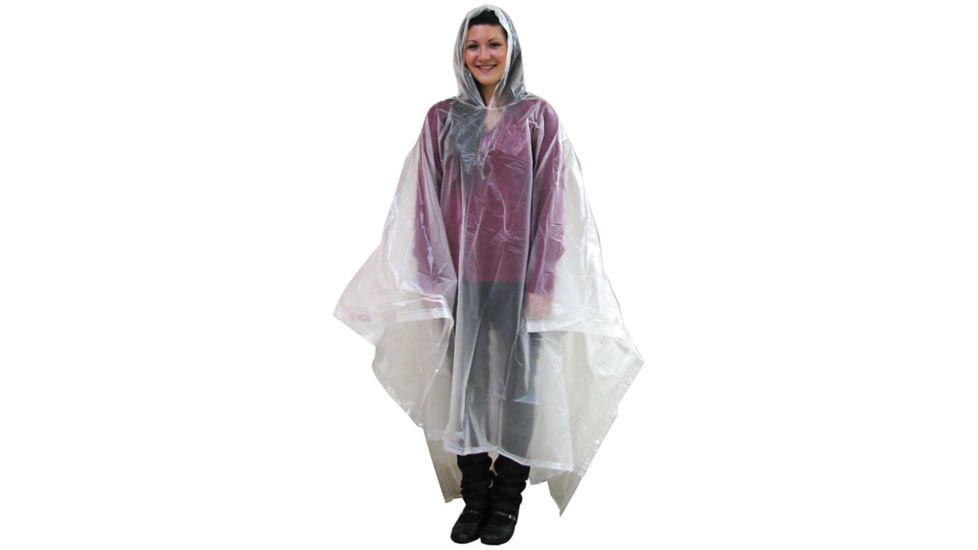 Stansport Adult Peva Poncho - Clear 961-C