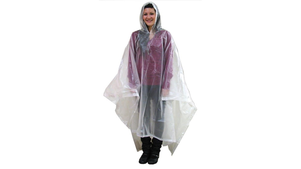 Stansport Adult Peva Poncho - Clear 961-C