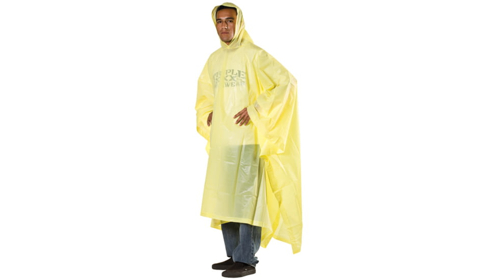 Stansport Adult Peva Poncho - Yellow 961-Y