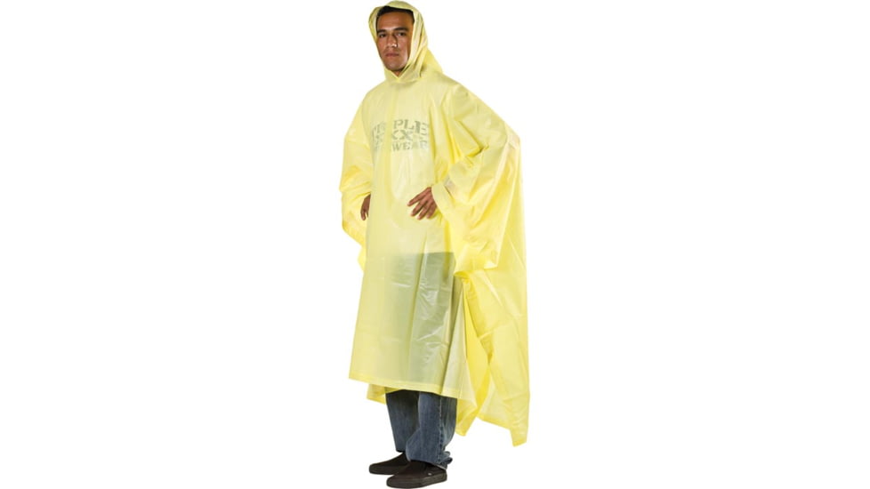 Stansport Adult Peva Poncho - Yellow 961-Y
