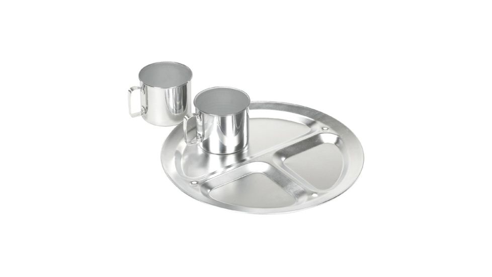 Stansport Aluminum Mess Plate - 3 Compartment 264