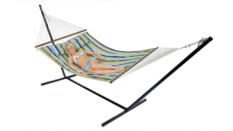 Stansport Antigua Cotton Hammock w/Stand- Double - 78x57in 30900