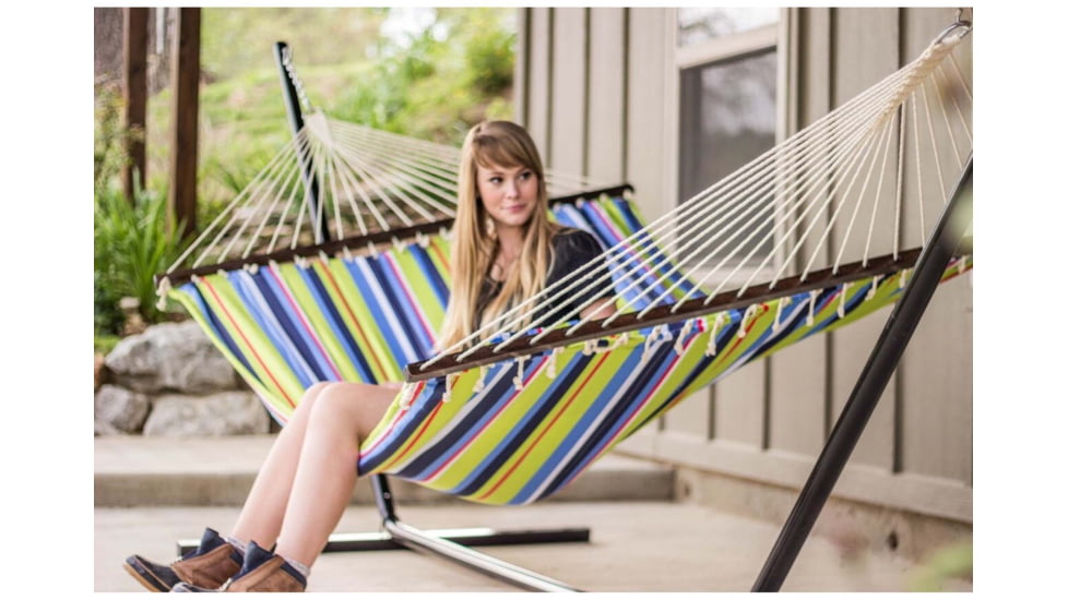 Stansport Antigua Cotton Hammock w/Stand- Double - 78x57in 30900