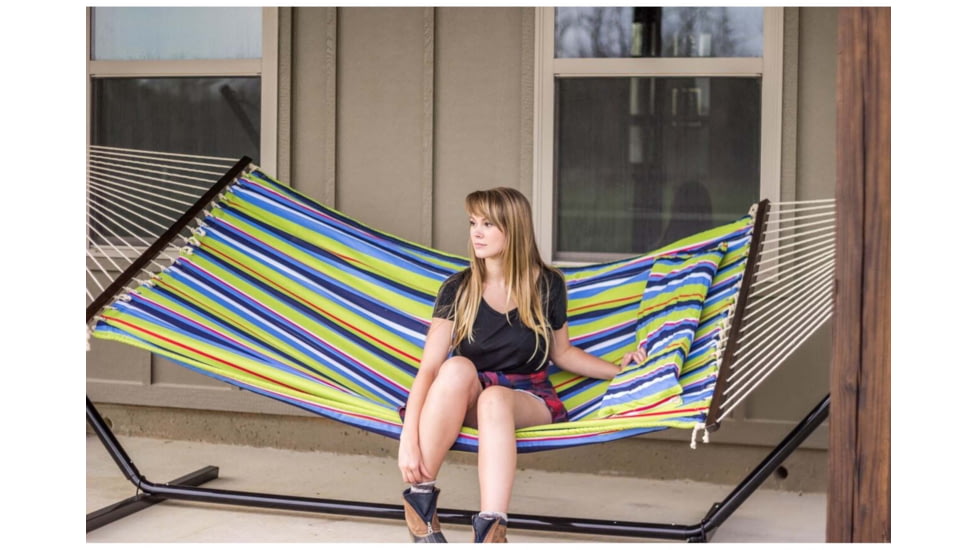 Stansport Antigua Cotton Hammock w/Stand- Double - 78x57in 30900
