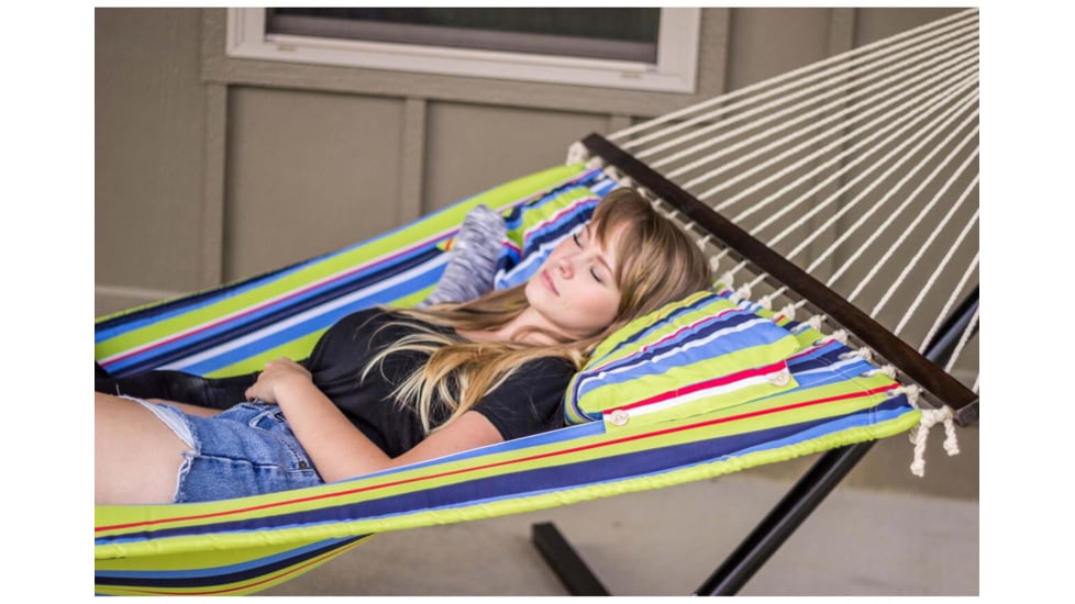 Stansport Antigua Cotton Hammock w/Stand- Double - 78x57in 30900