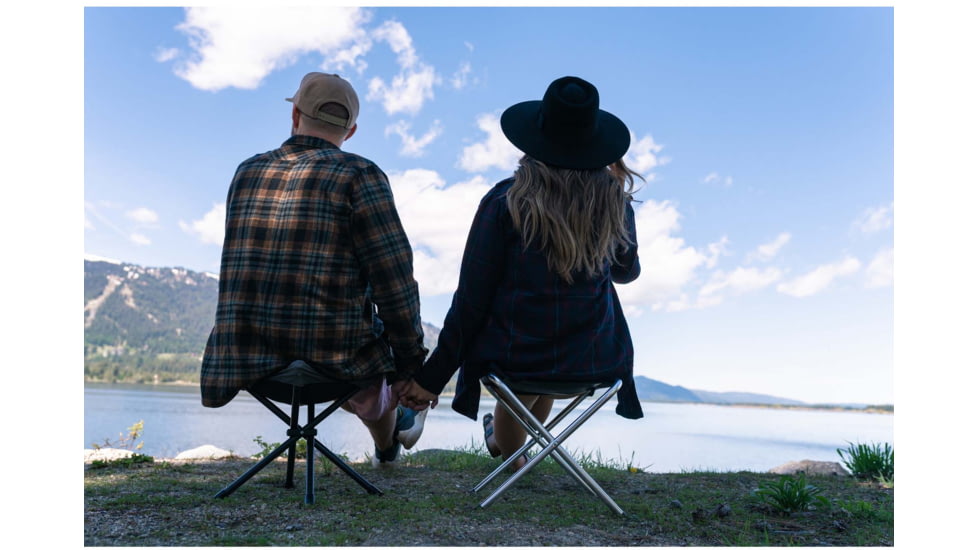 Stansport Black Aluminum Folding Camp Stool, 225lb. Capacity 62600