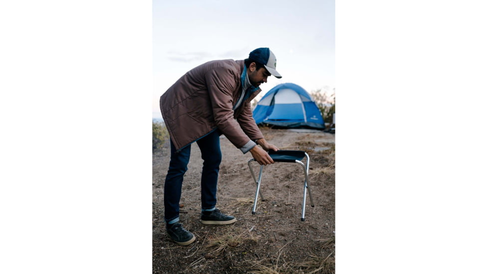 Stansport Black Aluminum Folding Camp Stool, 225lb. Capacity 62600
