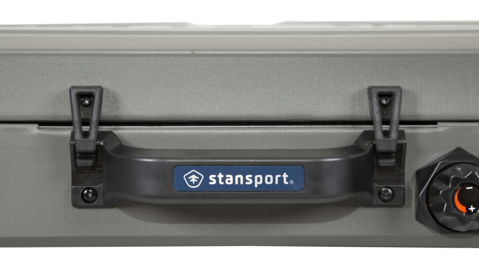 Stansport Boulder Series Propane Stove &amp; Grill Combo w/ Piezo Igniter, Gray/Black, 23.75L x 16.75W x 15H, 206-700