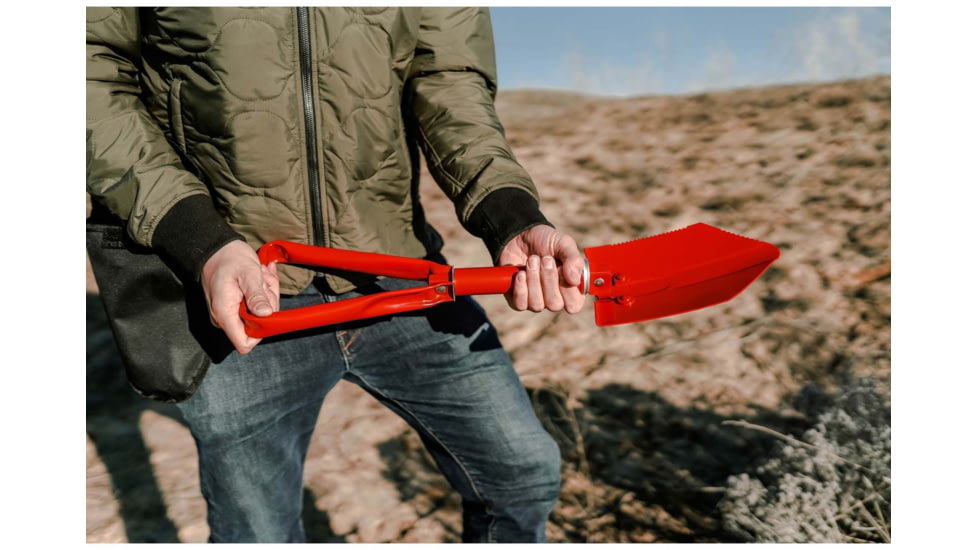 Stansport Double Folding Shovel - Red 328-R