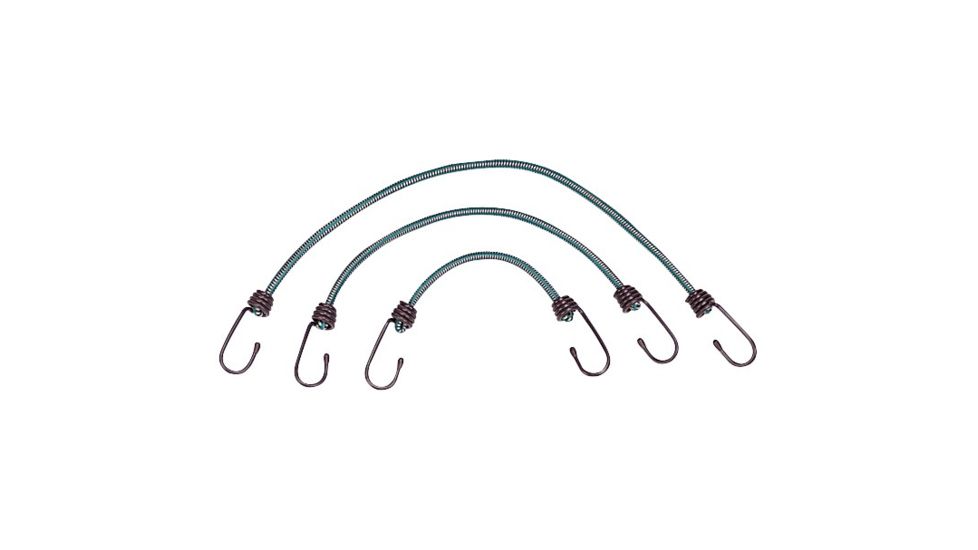 Stansport Elastic Shock Cord - Assorted Sizes - 2 Ea 12in/18in/24in 956