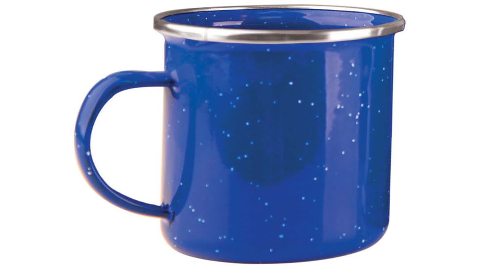 Stansport Enamel 8 Cup Coffee Pot with Percolator, 4 Mugs, 12 oz. 192449