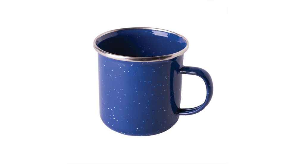 Stansport Enamel Coffee Mug Stainless Steel Edge, 12 oz 192457