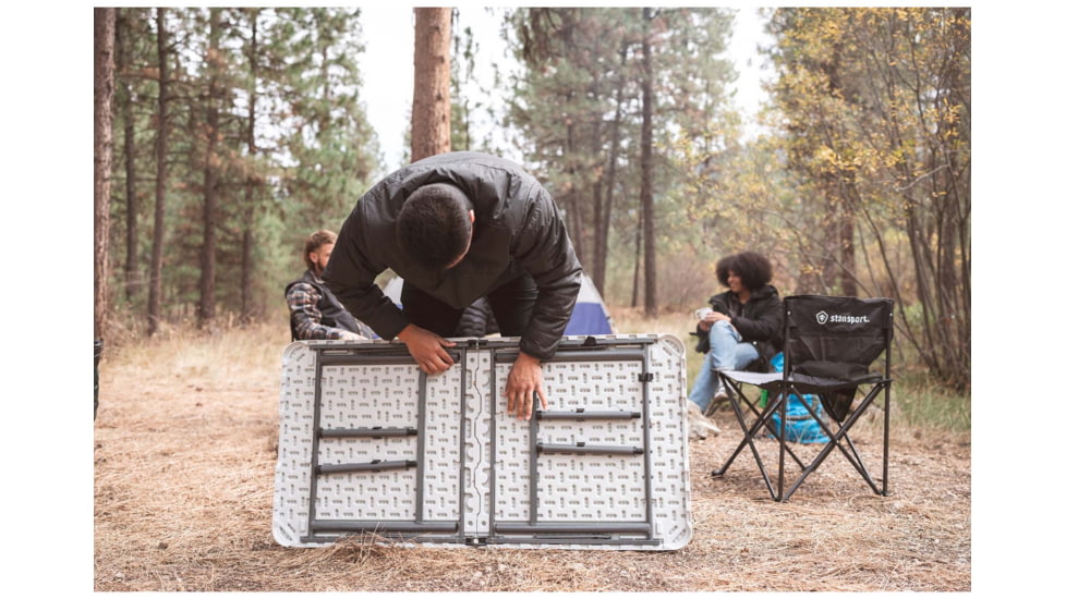 Stansport Folding Table - White - 48 In X 24 In X 29 In 616-2448