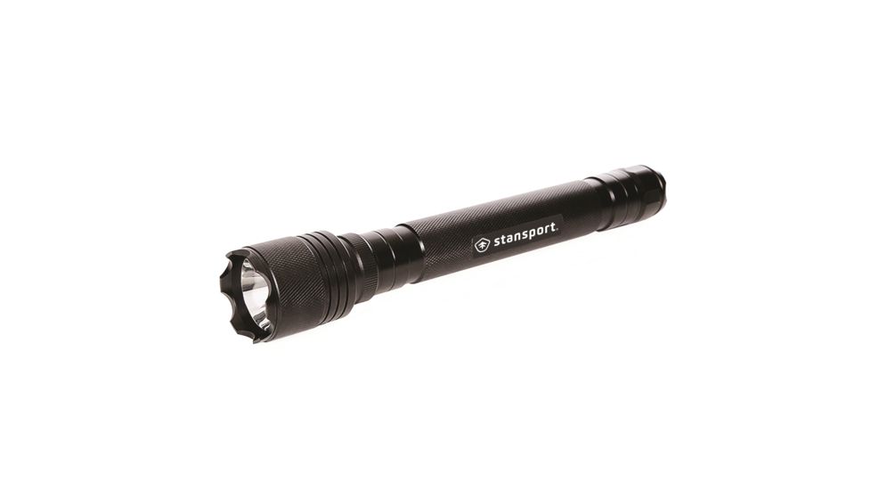 Stansport Heavy Duty Tactical Flashlight, Aluminum, 700 Lumens,w/ Batteries, Black 101-700