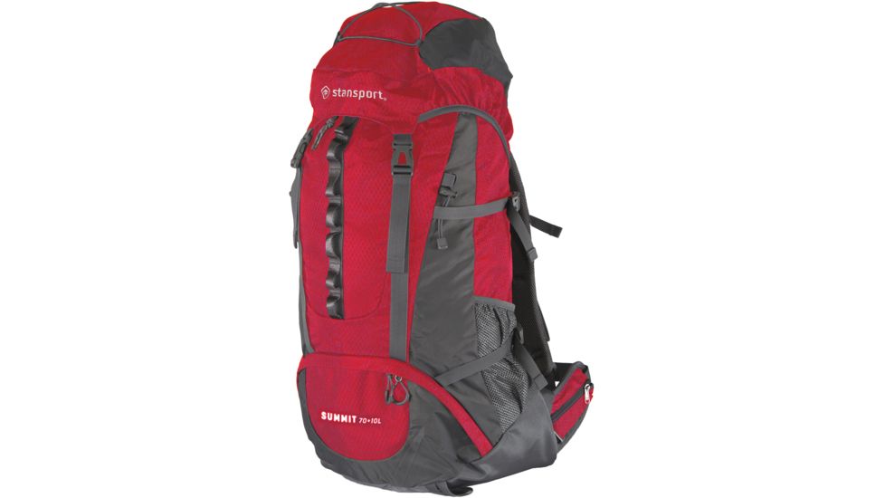 Stansport Internal Frame Pack, Red, 70 plus 10 Liters, 1017-60