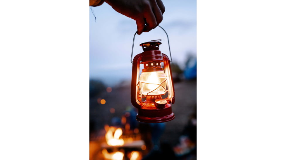 Stansport Kerosene Hurricane Lantern, 8in., Red 48222