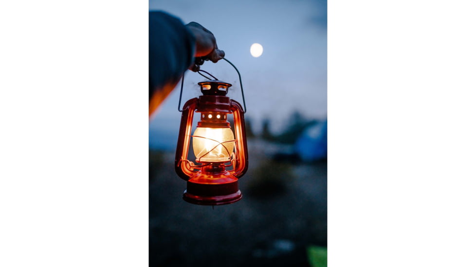 Stansport Kerosene Hurricane Lantern, 8in., Red 48222