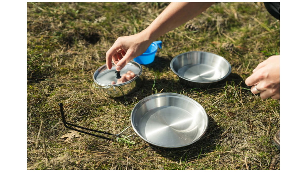 Stansport Mess Kit - Heavy Duty Aluminum - Polished 250-P