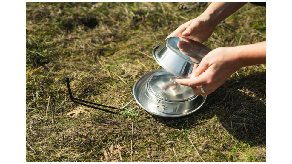 Stansport Mess Kit - Heavy Duty Aluminum - Polished 250-P