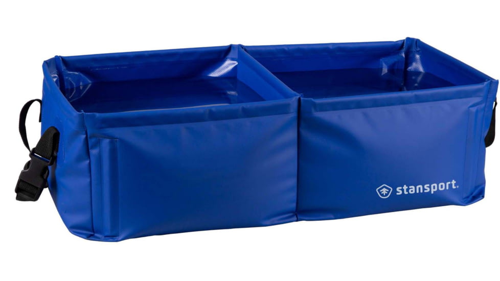 Stansport Outdoor Double Sink, Multi-Purpose, Blue, 22.75x11.75x7.25, 879