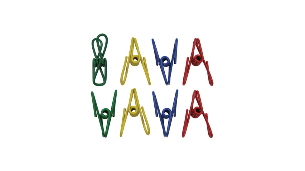Stansport Plastic Coated Clothes Clips, 8 Pack, 866
