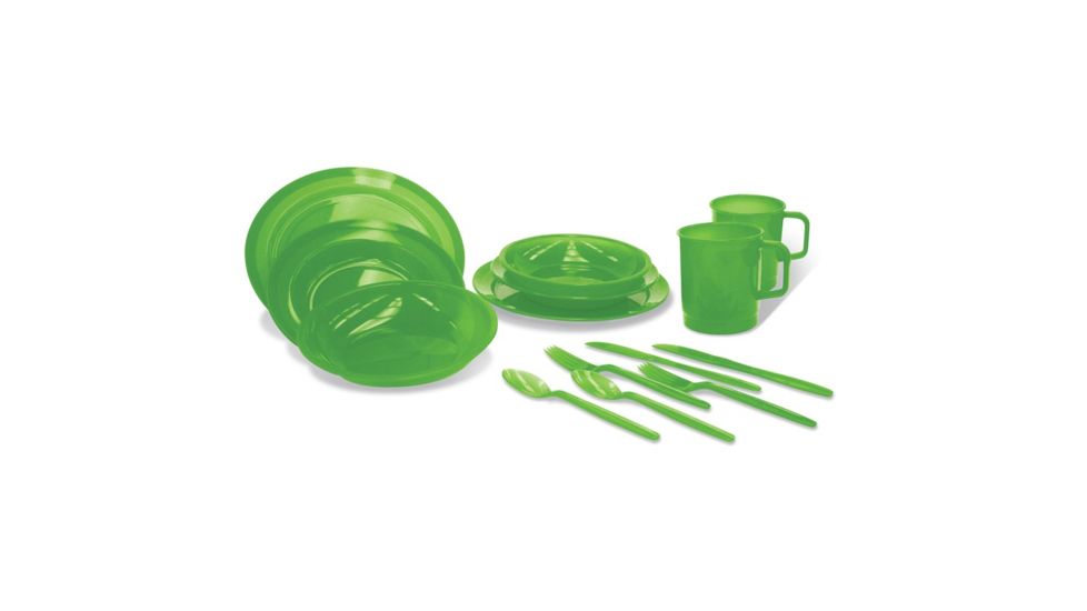 Stansport Polyware Set - 2 Person  - Green 313-10