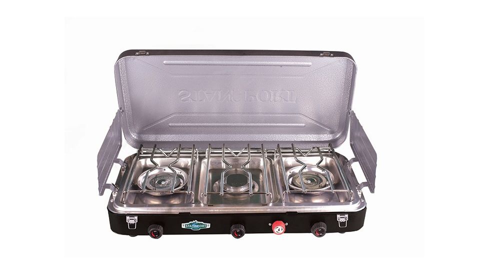 Stansport Propane Stove - 2 - 25 K And 1-10 K Burners 212-300