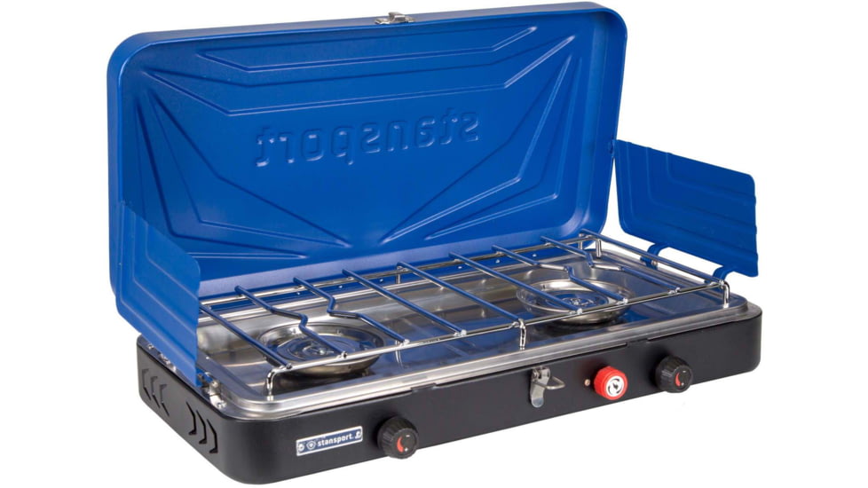 Stansport Propane Stove, w/2 - 25 K Burners, Blue, 212-50