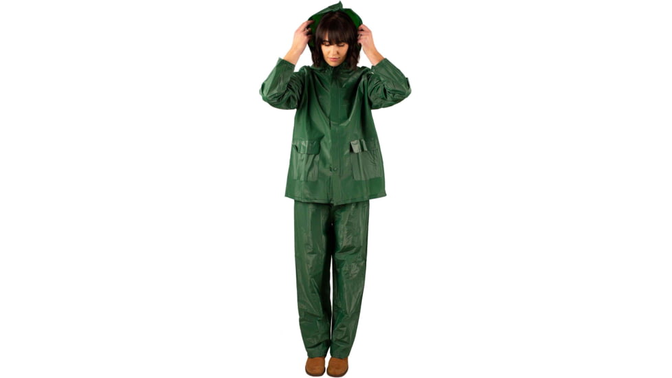 Stansport PVC Rainsuit - PVC Back - Green - L 2017-G-L