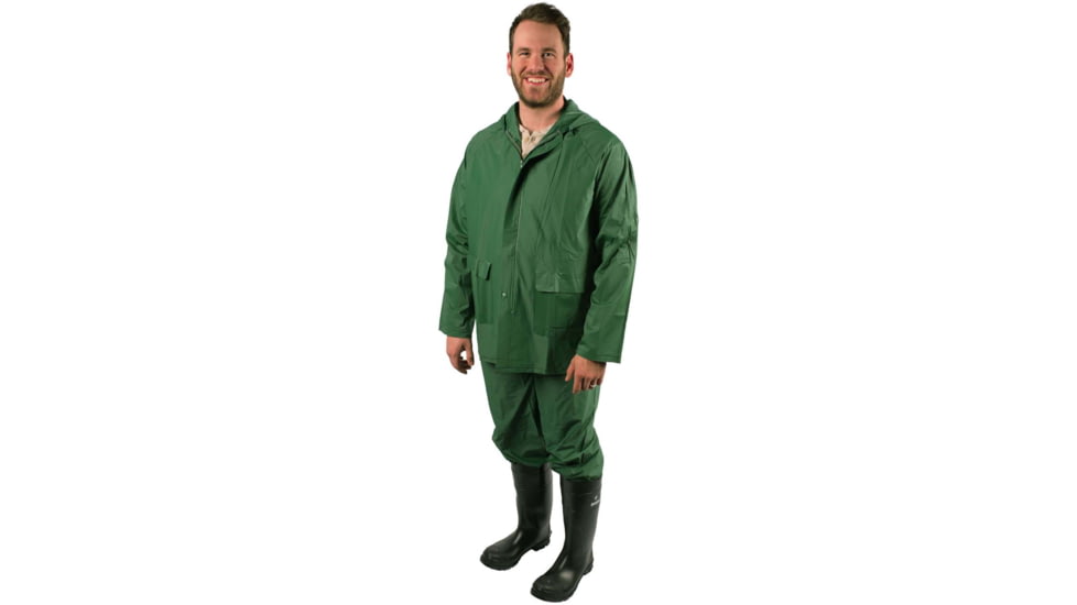 Stansport PVC Rainsuit - PVC Back - Green - L 2017-G-L