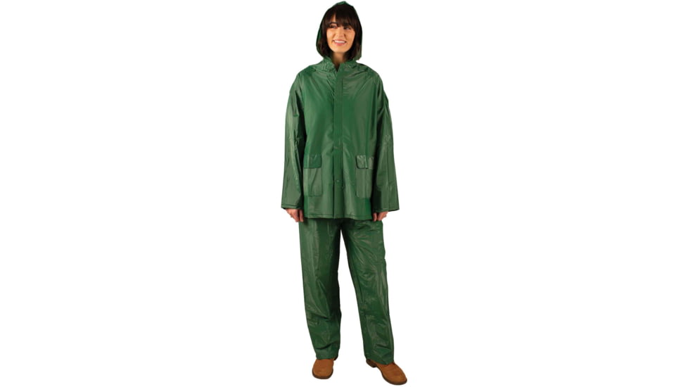 Stansport PVC Rainsuit - PVC Back - Green - L 2017-G-L