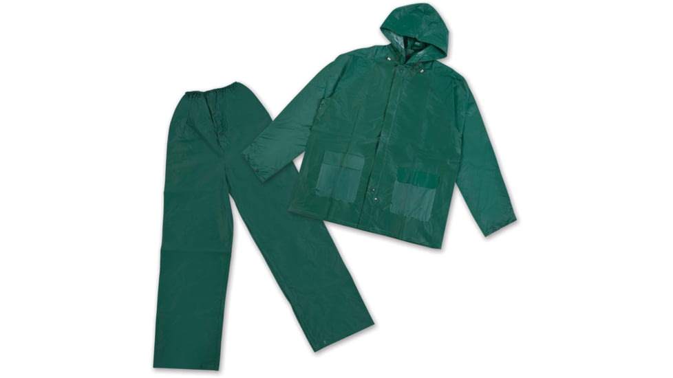 Stansport PVC Rainsuit - PVC Back - Green - L 2017-G-L