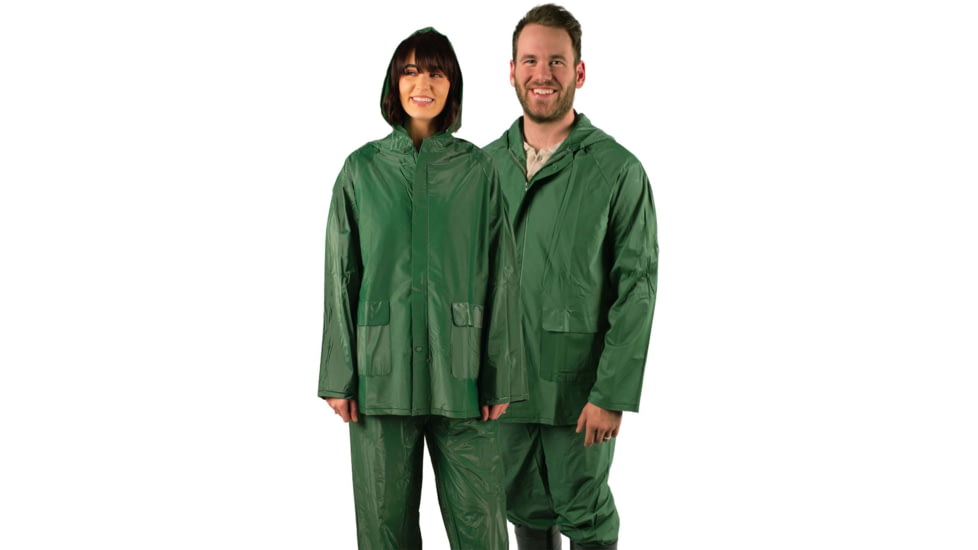Stansport PVC Rainsuit - PVC Back - Green - L 2017-G-L