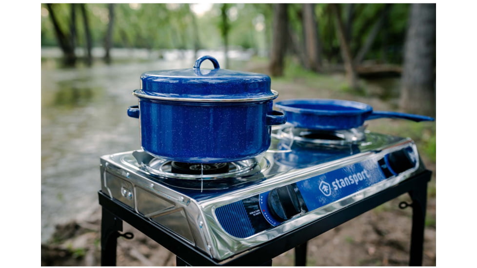 Stansport Stainless Steel 2 Burner Stove w/Stand 213