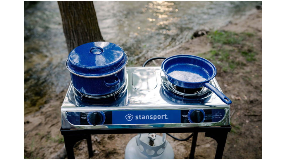 Stansport Stainless Steel 2 Burner Stove w/Stand 213