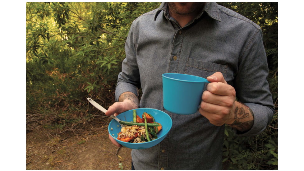 Stansport Tableware Set, 2 Person w/Mesh Bag, Blue, 313-200