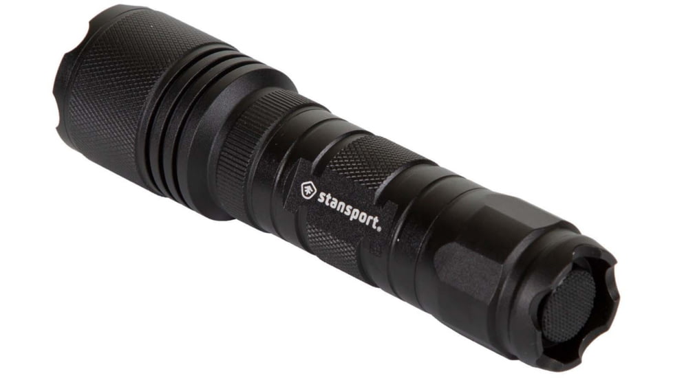 Stansport Tactical Flashlight , 250 Lumens,w/ Batteries, Black, 103-250