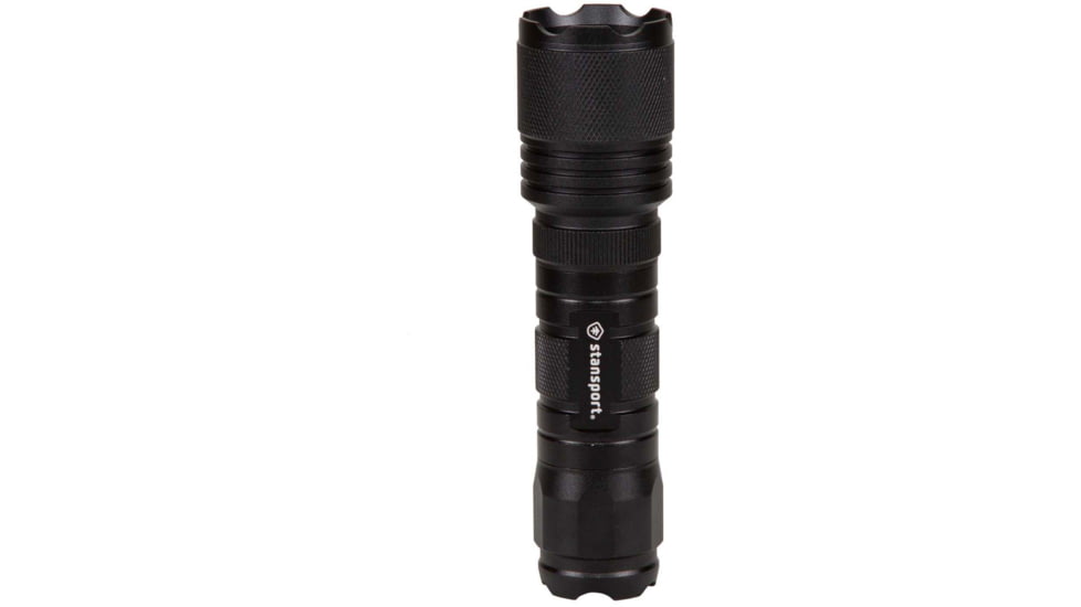 Stansport Tactical Flashlight , 250 Lumens,w/ Batteries, Black, 103-250