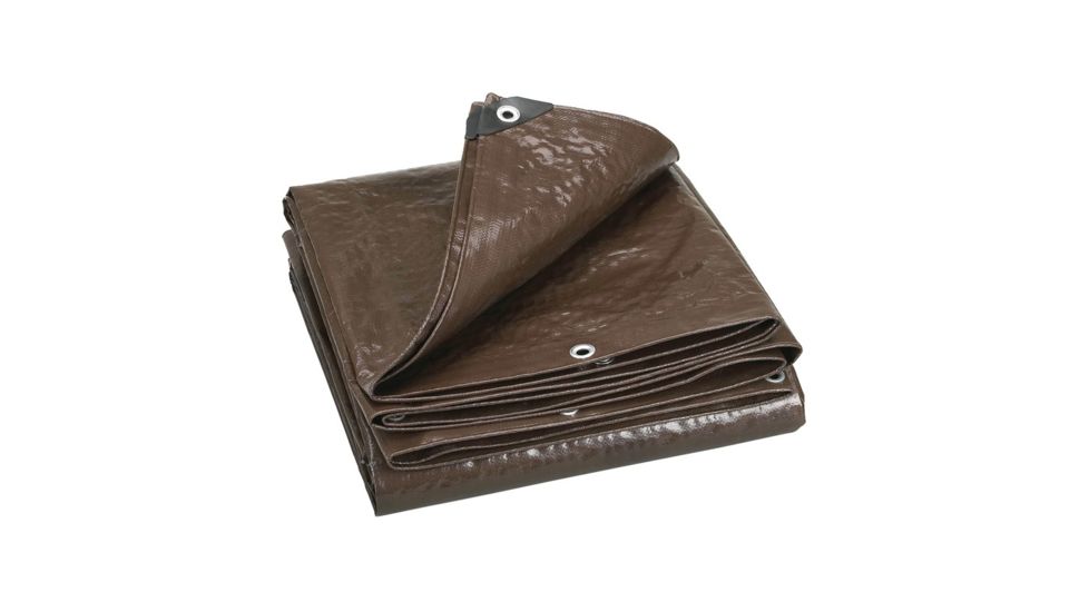 Stansport Wood Cover Tarp-Heavy Weight-10x16ft,Brown T-1016-35