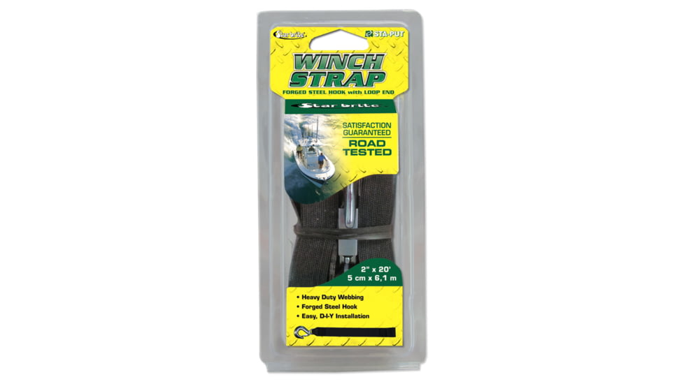 Star Brite Star Brite 060096 Winch Strap 20' W/Loop Forged Hook, 60096
