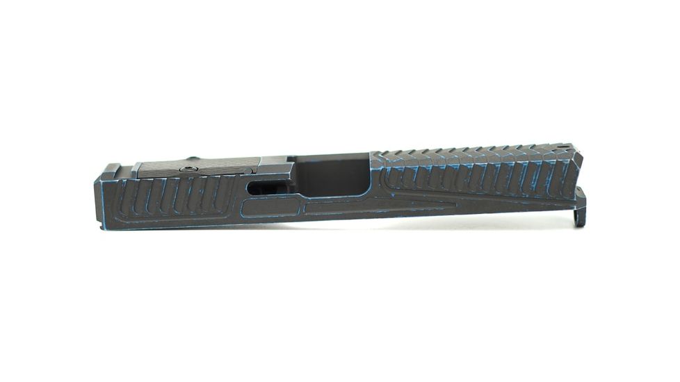 Statement Defense Overbite - Glock 17, Gen 3, RMR, Battleworn Black / Blue, Medium, OBT1317BBB