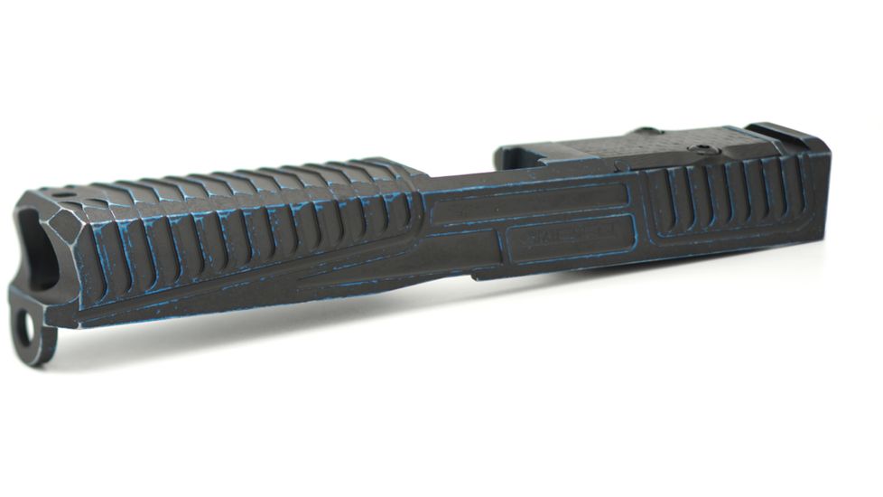 Statement Defense Overbite - Glock 17, Gen 3, RMR, Battleworn Black / Blue, Medium, OBT1317BBB