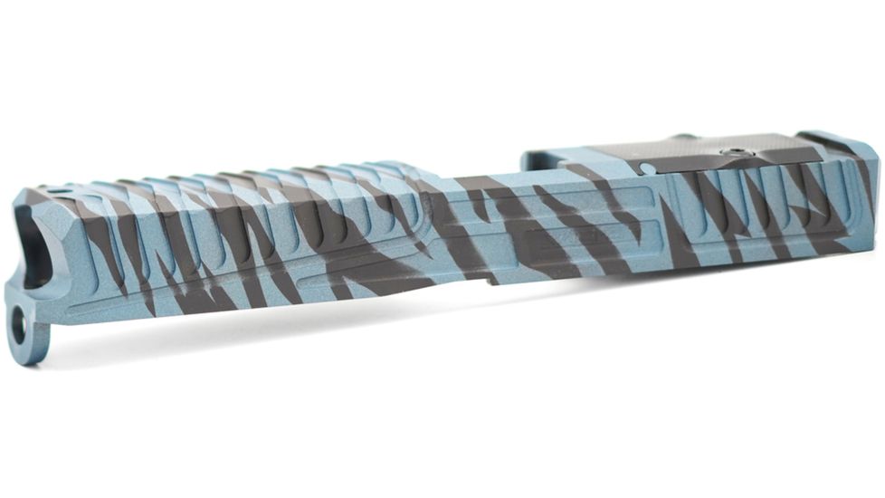 Statement Defense Overbite - Glock 17, Gen 3, RMR, Blue / Black Tiger Stripe, Medium, OBT1317TG