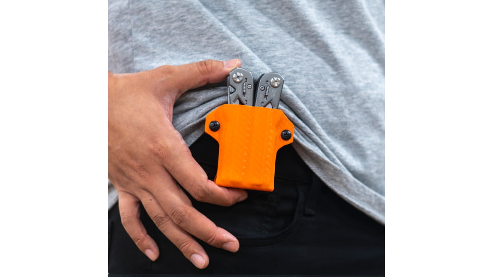 StatGear Kydex Sheath for Gerber Suspension, Carbon Fiber Orange, GSUSP-CF-ORNG