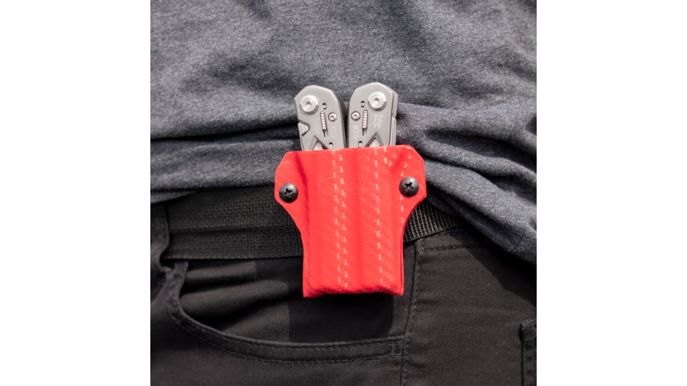 StatGear Kydex Sheath for Gerber Suspension, Carbon Fiber Red, GSUSP-CF-RED