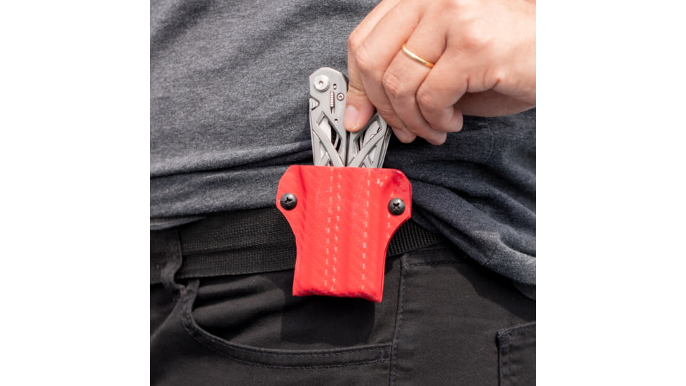 StatGear Kydex Sheath for Gerber Suspension, Carbon Fiber Red, GSUSP-CF-RED