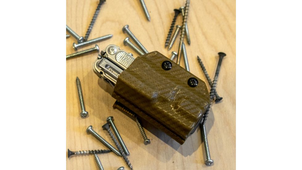 StatGear Kydex Sheath for Leatherman Free P4, Carbon Fiber Brown, LP4-CF-BRN